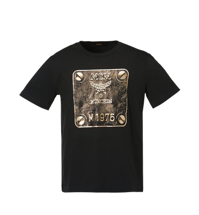 Mcm Men's Brass Plate T-shirt In Bk