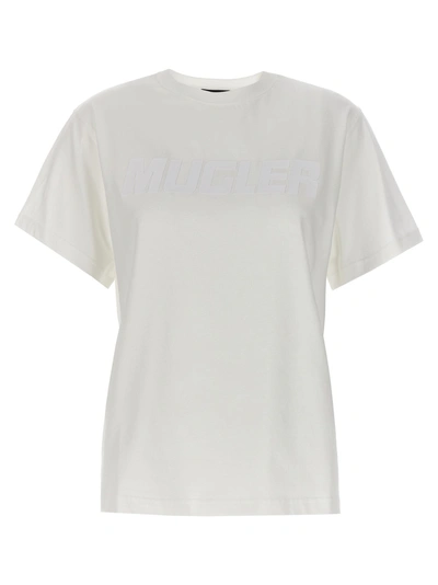 Mugler White Rubberized Logo T-shirt