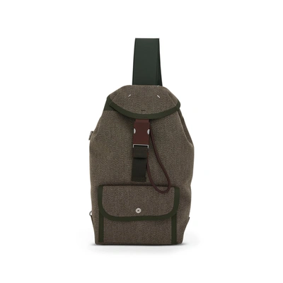 Maison Margiela Cotton Backpack In Brown
