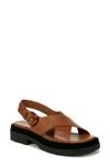 Vince Helena Slingback Sandal In Sequoia Brown Leather