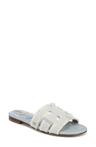 Sam Edelman Bay Fray Slide Sandal In Robin Egg Blue