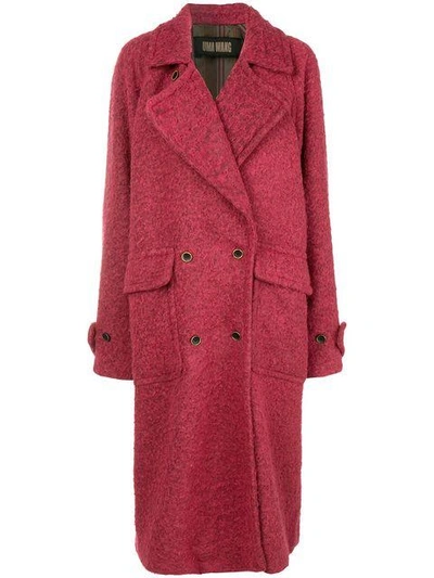Uma Wang Double Breasted Coat In Red