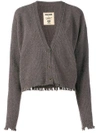Uma Wang Chewed Knit Cardigan - Grey