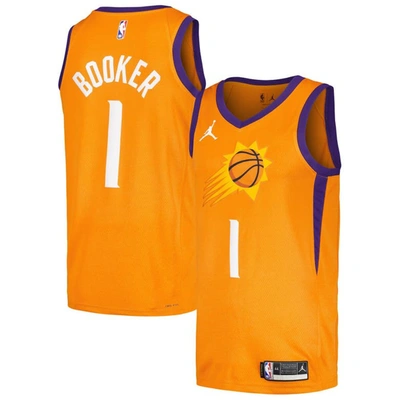 Jordan Brand Devin Booker Orange Phoenix Suns Swingman Player Jersey