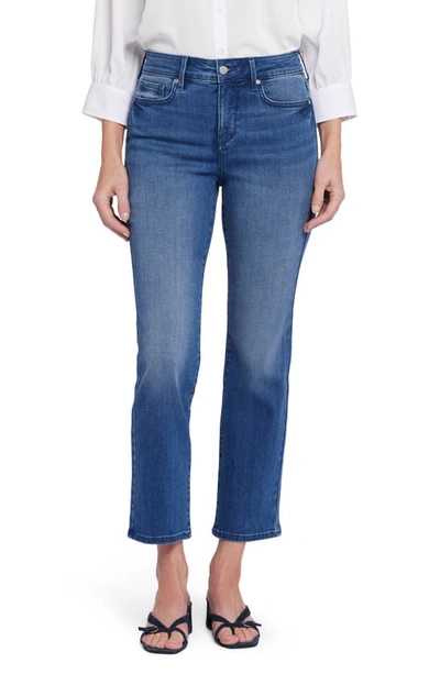 Nydj Marilyn High Waist Ankle Straight Leg Jeans In Blue Island