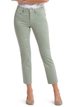 Nydj Sheri Frayed Hem Slim Jeans In Lily Pad