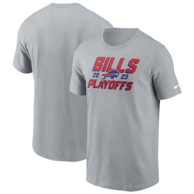 Nike Gray Buffalo Bills 2023 Nfl Playoffs Iconic T-shirt In Grey