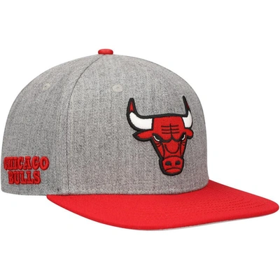 Pro Standard Men's  Gray, Red Chicago Bulls Classic Logo Two-tone Snapback Hat In Gray,red