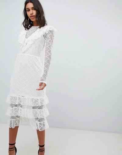 Sabina Musayev Chelsie Lace Midi Dress - Multi