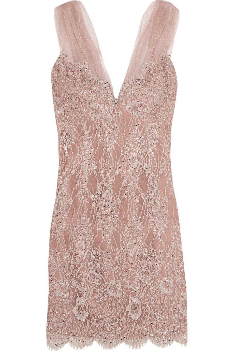 Jenny Packham Bead-embellished Lace Dress | ModeSens