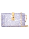 Dolce & Gabbana Dolce Plexiglass & Lace Box Clutch In Purple