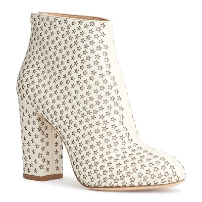 Charlotte Olympia Alba Star White Leather Boots