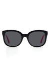 Kate Spade Gweniths 53mm Gradient Square Sunglasses In Black / Grey