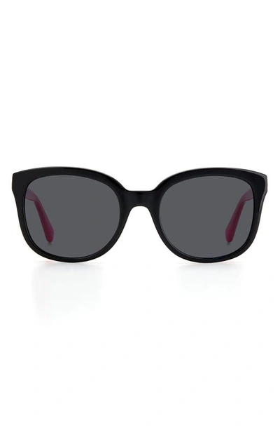 Kate Spade Gweniths 53mm Gradient Square Sunglasses In Black / Grey