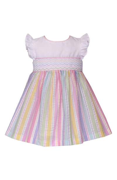 Iris & Ivy Babies' Seersucker Stripe Dress In Multi
