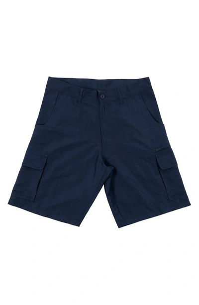 Burnside Microfiber Cargo Shorts In Navy