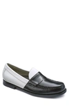 G.h. Bass & Co. Logan Colorblock Penny Loafer In Black/ White