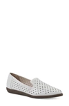Cliffs By White Mountain Melodic Perforated Loafer In White/ Smooth