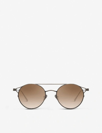 Linda Farrow Lfl804 Round-frame Sunglasses In Nickel