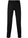 Thom Browne Seamed Elastic Stripe Skinny Wool Trouser In Black