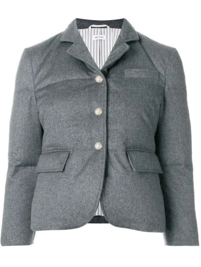 Thom Browne Down-filled Cashmere Sport Coat In Grey