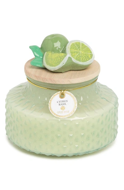 Portofino Candles Decorative Lid Scented Jar Candle In Green