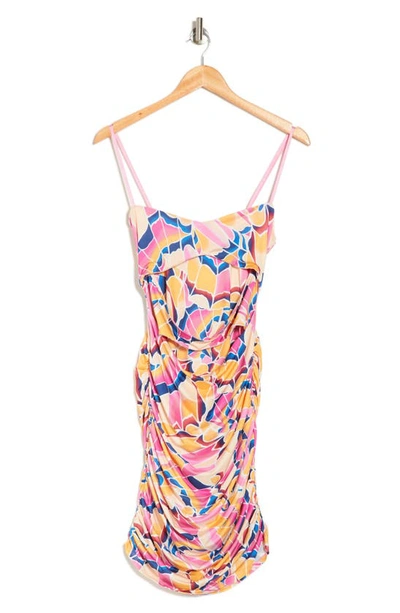 Afrm Corsica Double Front Cutout Dress In Summer Butterfly