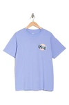 Obey Dot Logo Organic Cotton T-shirt In Digital Violet