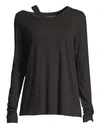 N:philanthropy Alexa Long Sleeve Tee In Black Cat