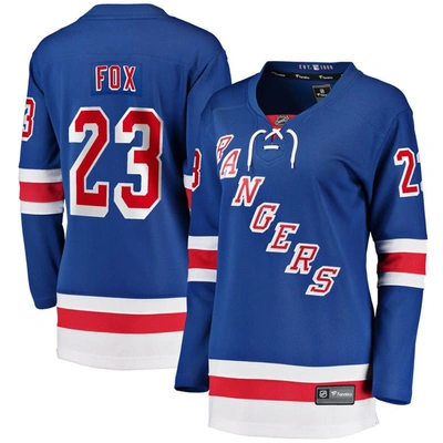 Fanatics Branded Adam Fox Blue New York Rangers Home Breakaway Jersey