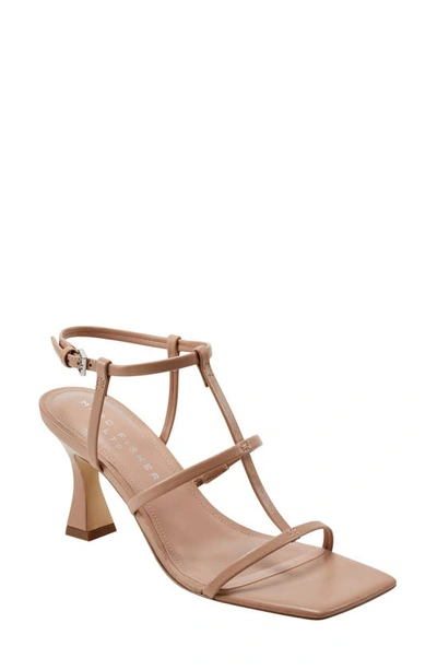 Marc Fisher Ltd Dennie Ankle Strap Sandal In Natural Leather