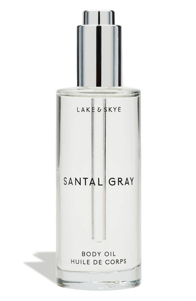 Lake & Skye Santal Gray Body Oil In White
