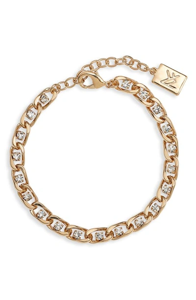 Miranda Frye Jules Cubic Zirconia Bracelet In Gold