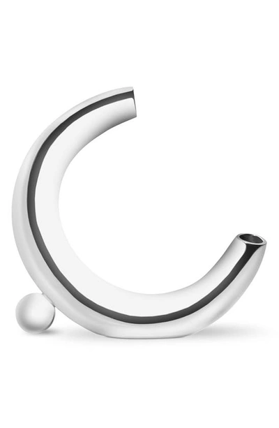 Nambe Solarium Crescent Moon Vase In Silver