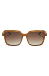 Diff Esme 53mm Gradient Square Sunglasses In Brown Gradient