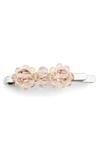 Simone Rocha Mini Crystal Flower Hair Clip In Beige