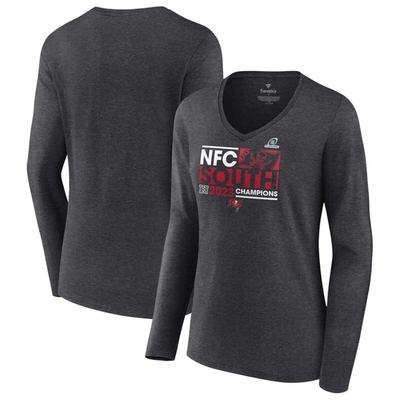 Fanatics Branded Heather Charcoal Tampa Bay Buccaneers 2023 Nfc South Division Champions Conquer Lon