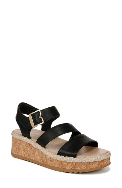 Dr. Scholl's Ellie Platform Wedge Sandal In Black