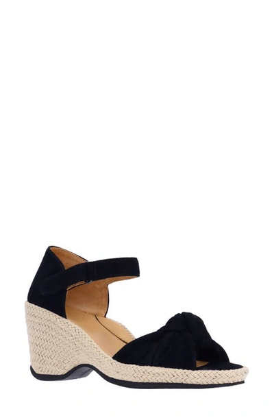 L'amour Des Pieds Oribel Wedge Sandal In Black