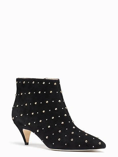 Kate Spade Starr Suede Ankle Boots In Black