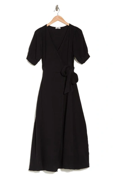 West Kei Gauze Wrap Maxi Dress In Black