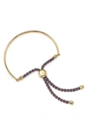 Monica Vinader Petite Fiji Friendship Bracelet In Yellow Gold/ Mink