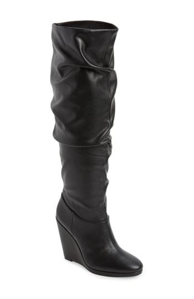 Charles By Charles David Holly Wedge Boot In Black Leather