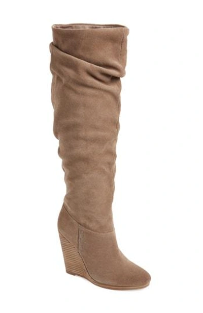 Charles By Charles David Holly Wedge Boot In Taupe Suede
