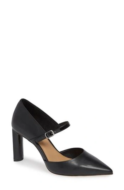 Nic + Zoe Vee Open Sided Pump In Black/ Black Patent