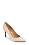 Calvin Klein 'gayle' Pointy Toe Pump In Blush Print Patent Leather