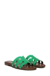 Sam Edelman Women's Bay Slide Sandals In Leaf Green Patent Leather