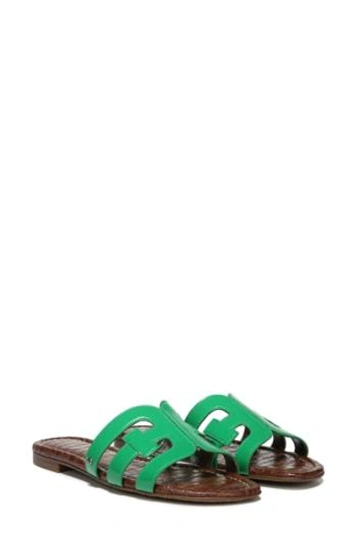 Sam Edelman Women's Bay Slide Sandals In Leaf Green Patent Leather