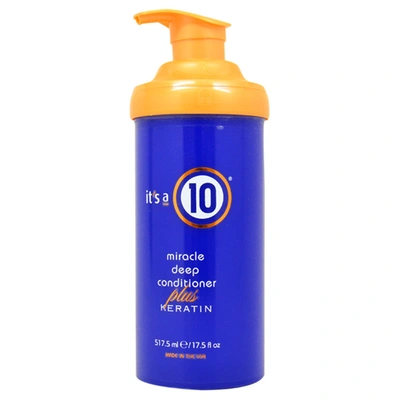 It's A 10 Miracle Deep Conditioner Plus Keratin By Its A 10 For Unisex - 17.5 oz Conditioner In White