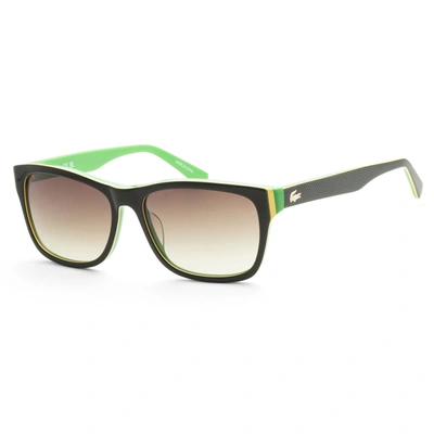Lacoste Unisex 55mm Black/green Sunglasses In Multi